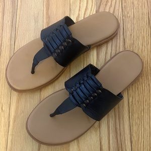 Cole Haan Black Leather Sandals